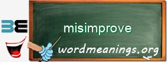 WordMeaning blackboard for misimprove